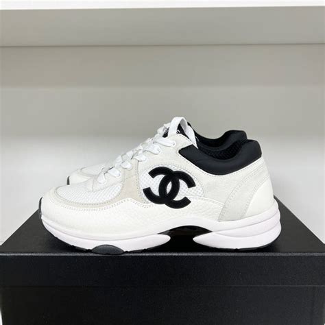 chanel cc logo sneakers|chanel logo black and white.